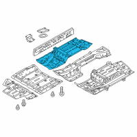 OEM 2019 Nissan Leaf Floor Front Diagram - 74320-5SP0A