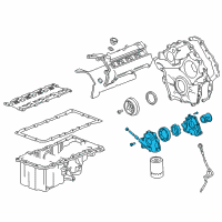 OEM Cadillac Pump, Oil Diagram - 12590890