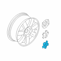 OEM Mercury Montego Center Cap Diagram - 5T5Z-1130-AA