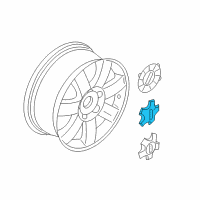 OEM Mercury Center Cap Diagram - 5G1Z-1130-CA