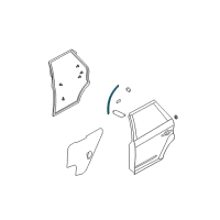 OEM 2004 Nissan Murano Seal-Rear Door Partition, RH Diagram - 82838-CA020
