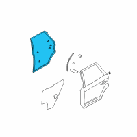 OEM 2007 Nissan Murano Weatherstrip-Rear Door, RH Diagram - 82830-CB00C