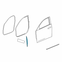 OEM 2018 Cadillac ATS Front Weatherstrip Diagram - 22985615