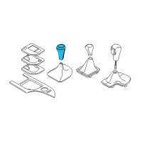 OEM 2006 BMW X3 Pearlescent Chrome Gear Shift Knob Diagram - 25-11-7-566-267