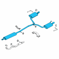 OEM 2013 Lincoln MKT Muffler & Pipe Diagram - JA8Z-5230-A