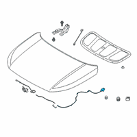 OEM 2020 Hyundai Venue Cable Assembly-Hood Latch Release Diagram - 81190-K2000