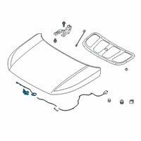 OEM 2020 Hyundai Venue Latch Assembly-Hood Diagram - 81130-K2000
