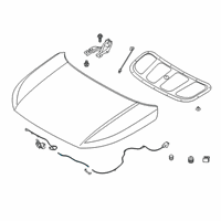 OEM 2020 Hyundai Venue Cable Assembly-Hood Latch Release Diagram - 81190-K2100