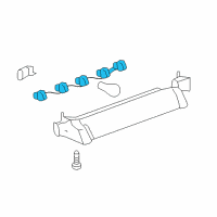 OEM Chevrolet HHR Socket-High Mount Stop Lamp Diagram - 10372458