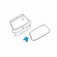 OEM 2003 BMW 325xi Liftgate Glass Latch Rear Diagram - 51-24-7-840-623