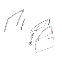 OEM Acura TSX Sash, Right Front Door Center (Lower) Diagram - 72231-TL0-003