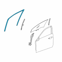 OEM Acura Channel, Right Front Door Run Diagram - 72235-TL2-A01