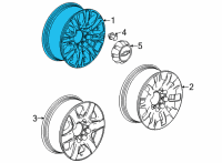 OEM 2021 Chevrolet Silverado 3500 HD Wheel, Alloy Diagram - 84742714