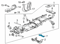 OEM 2020 Chevrolet Silverado 2500 HD Transmission Crossmember Diagram - 84056056