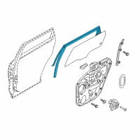 OEM 2016 Kia Sorento Run-Rear Door Window Glass Diagram - 83540C5000