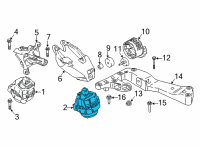 OEM 2017 BMW 740e xDrive Engine Mount Left Diagram - 22-11-6-860-499