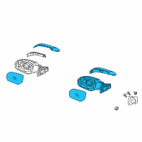 OEM Hyundai Mirror Assembly-Outside Rear View, RH Diagram - 87620-B8600