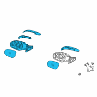 OEM 2019 Hyundai Santa Fe XL Mirror Assembly-Outside Rear View, RH Diagram - 87620-B8660