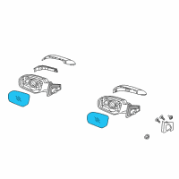 OEM 2019 Hyundai Santa Fe XL Mirror & Holder-Outside Rear, RH Diagram - 87621-B8110