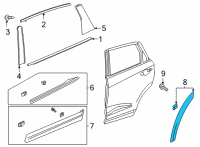 OEM 2022 Acura MDX Dwg, Rear Diagram - 75390-TYA-A01