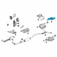 OEM Honda Accord Plate, L. Muffler Baffle Diagram - 74652-TVA-A00