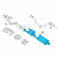 OEM 2016 Infiniti QX60 Exhaust Main Muffler Assembly Diagram - 20100-3JV0A