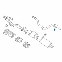 OEM 2016 Nissan Quest Mounting-Exhaust, Rubber Diagram - 20651-4N000