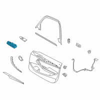 OEM BMW X1 Master Window Switch Diagram - 61-31-9-216-046