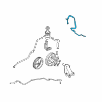 OEM Hyundai Santa Fe Hose Assembly-Power Steering Oil Pressure Diagram - 57510-0W300