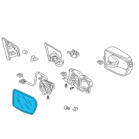 OEM 2010 Honda CR-V Mirror Sub-Assembly, Passenger Side (R1400) (Heated) Diagram - 76203-SWA-305