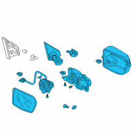 OEM 2007 Honda CR-V Mirror Assembly, Passenger Side Door (Nighthawk Black Pearl) (Heated) Diagram - 76200-SWA-A21ZC