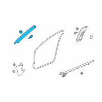 OEM 2020 Honda Civic Garnish Assy., L. FR. Pillar *NH900L* (DEEP BLACK) Diagram - 84151-TBA-A01ZB