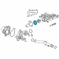 OEM 2015 Honda Accord Rubber, Thermostat Mounting Diagram - 19305-5K0-A00