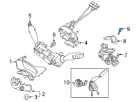 OEM 2020 Hyundai Santa Fe Key Sub Set-Steering Lock Diagram - 81900-S2D00