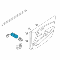 OEM 2019 Hyundai Elantra GT Power Window Switch Diagram - 93571-G3010-PMP