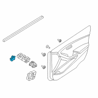 OEM Hyundai Elantra GT Switch Assembly-Mirror Remote Control Diagram - 93530-G3000-PMP