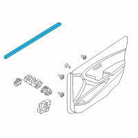 OEM 2020 Hyundai Elantra GT Weatherstrip-Front Door Belt Inside RH Diagram - 82241-G3000