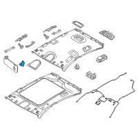 OEM 2016 Hyundai Genesis Retainer-Sunvisor Diagram - 85235-B1000-WYB