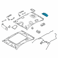 OEM 2015 Hyundai Genesis Room Lamp Assembly Diagram - 92850-B1010-SG2