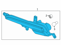 OEM 2021 Kia Sorento Lamp Assembly-Rear Fog Diagram - 92405P2000