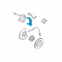 OEM Oldsmobile Bravada Bracket, Front Brake Caliper Stop Diagram - 12497786