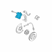 OEM 2004 Chevrolet Trailblazer EXT Caliper, Front Brake Diagram - 88966985