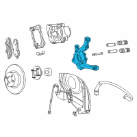 OEM 2003 Chrysler PT Cruiser Knuckle Front Diagram - 4656757AB