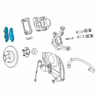 OEM 2004 Chrysler PT Cruiser Front Pads Brake Diagram - 5086364AB