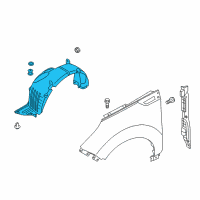 OEM 2016 Kia Soul EV Guard Assembly-Front Wheel Diagram - 86812E4000