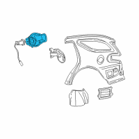 Genuine Cadillac Fuel Filler Housing diagram