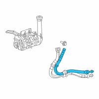 OEM 2009 Dodge Durango Power Steering Hose Diagram - 52122245AE