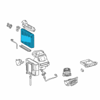 OEM 2000 Toyota Echo Evaporator Core Diagram - 88501-52041