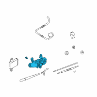 OEM 2002 Hyundai Santa Fe Rear Wiper Motor & Linkage Assembly Diagram - 98700-26000