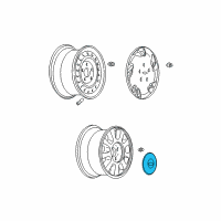 OEM 2001 Chevrolet Impala Wheel Trim CAP Diagram - 9595190